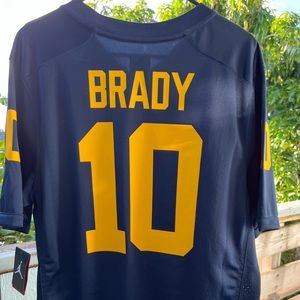 Jordan Size L Tom Brady #10 University of Michigan College Football Jersey